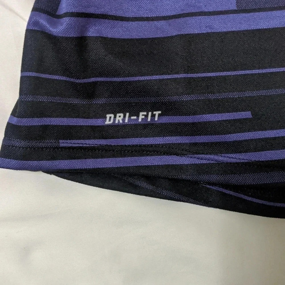 Nike Dri-Fit Running 1/4 Zip Mock Neck Pullover, Color Purple/Black Size XS - Picture 9 of 11